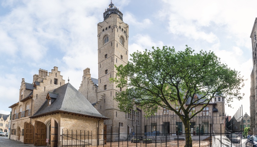 stadhuis van Diksmuide - dak volledig hersteld in natuurleien CUPA 4