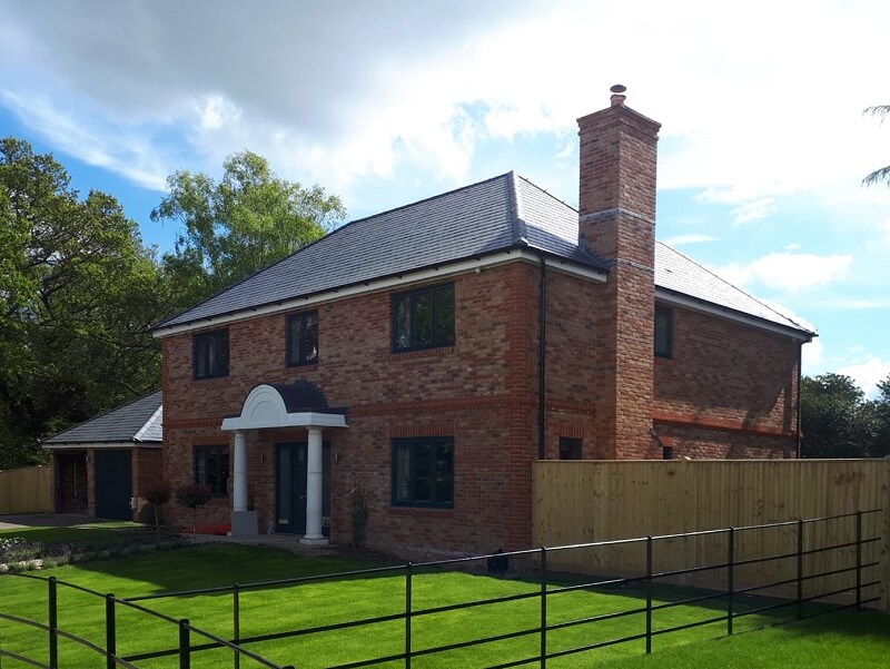 luxury homes with slate pitched roof at Stacklands Retreat