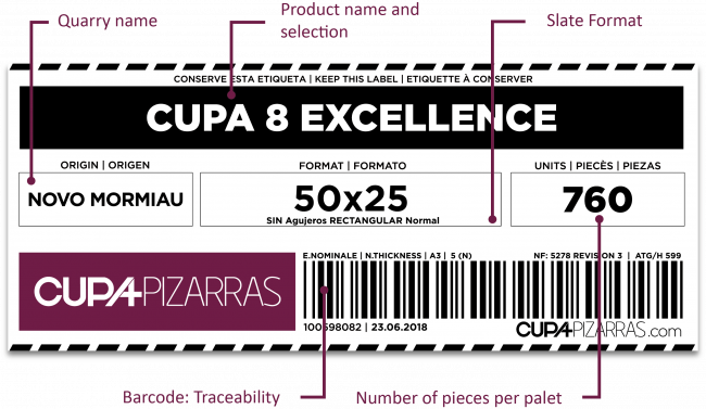 slate product label